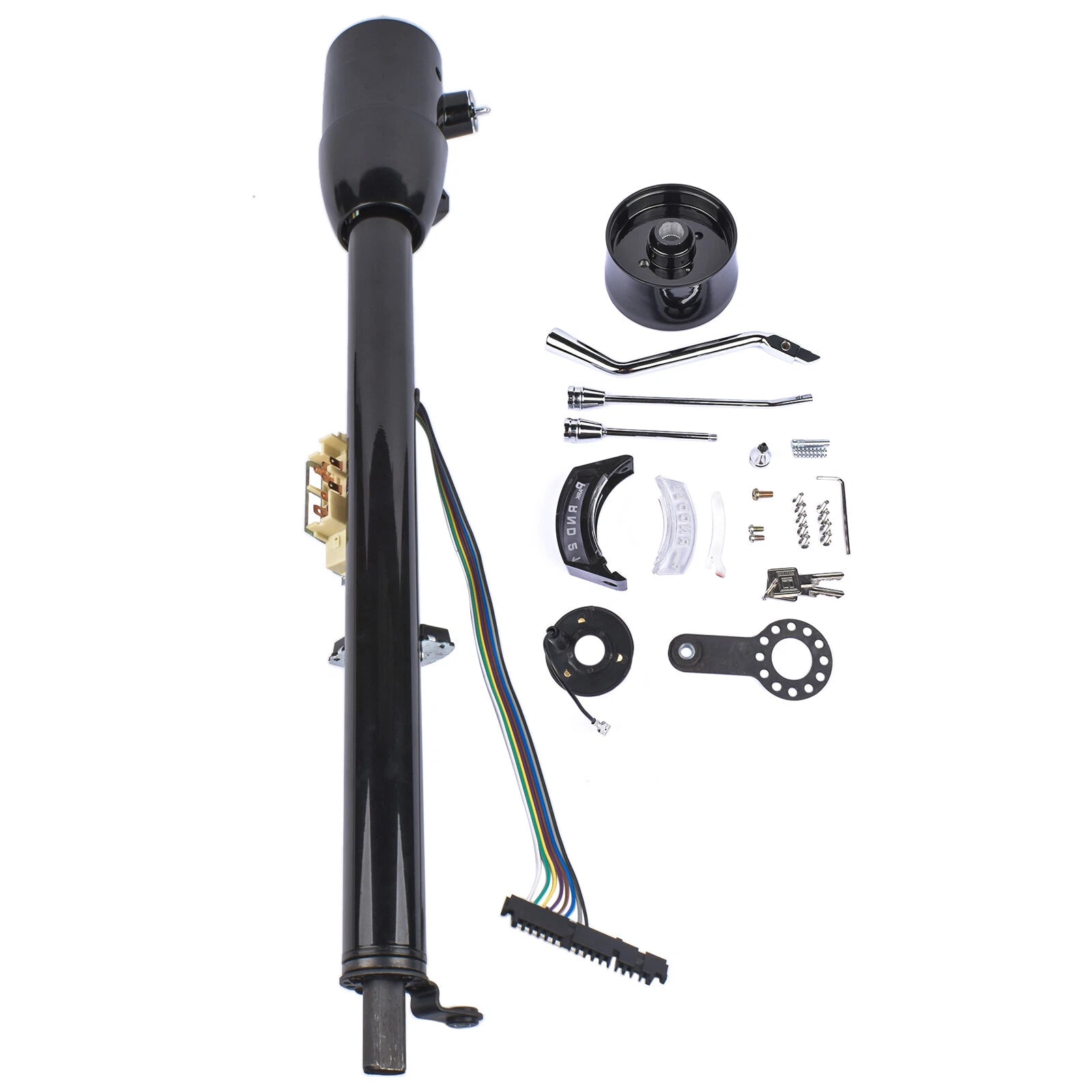 32" Black Stainless Steel Tilt Steering Column