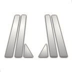 6Pc Chrome Pillar Post Covers for Kia Spectra (2004–2009)