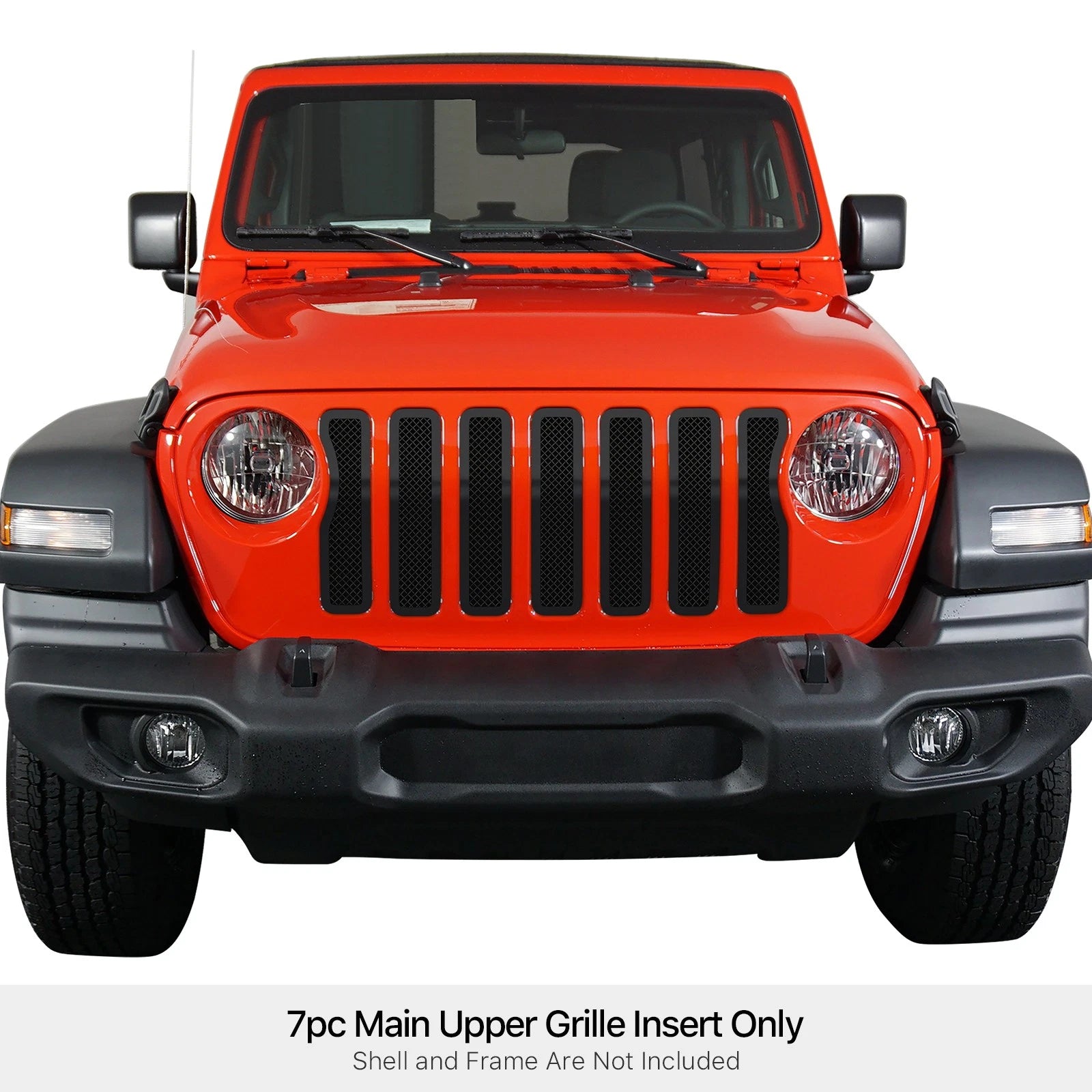 Stainless Black Mesh Grille Insert for Jeep Wrangler JL (2018-2024)