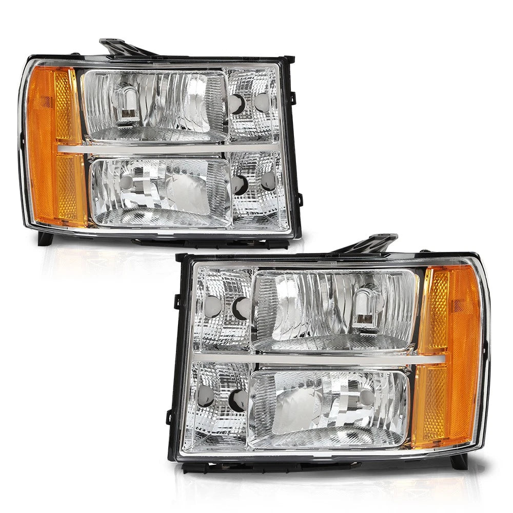 Set of 2 Headlights for GMC Sierra 1500 2500HD 3500HD (2007–2014)
