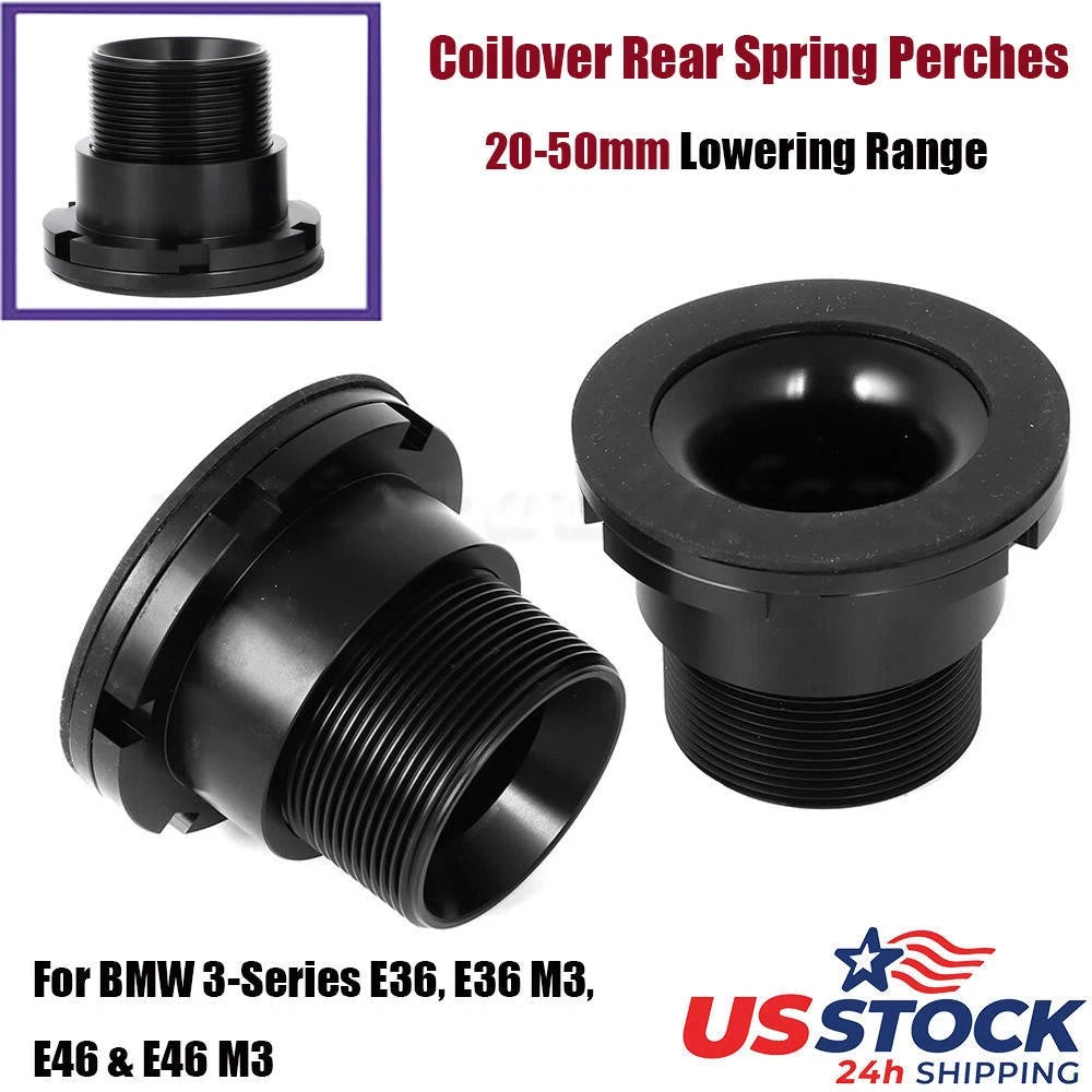 Height Adjustable Rear Spring Perches Kit for BMW E36 E46 M3 (1992–2006)