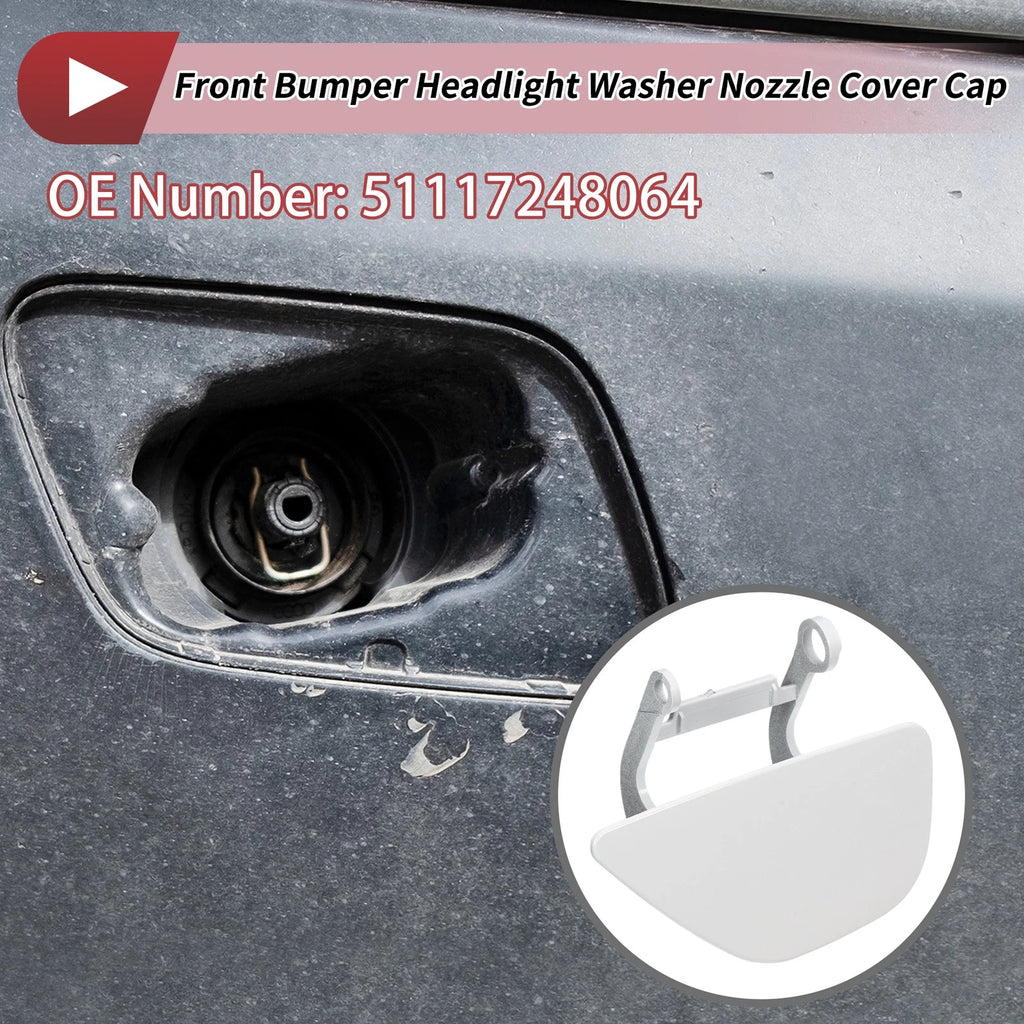 Washer Nozzle Cover Cap No.51117248064 for BMW 535i GT (2010–2017) White