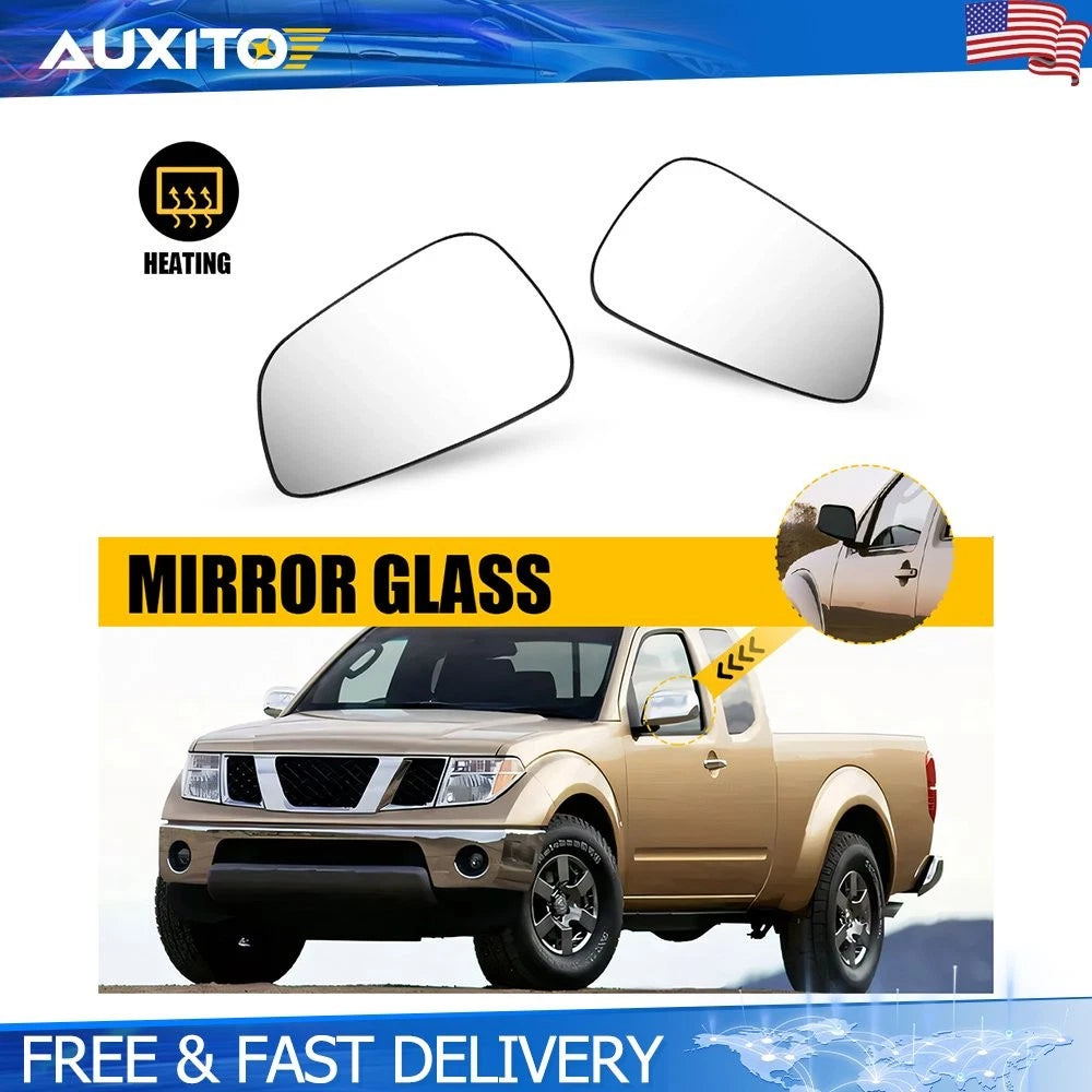Heated Mirror Glass Pair with Blind Spot for Nissan Frontier (2005–2023)