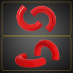 2X Red D-Ring Tow Hook Covers for Ford F150 (2004–2024)