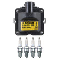 Set of 4 Bosch Ignition Coils & NGK Spark Plugs for VW Golf Jetta Passat (944)