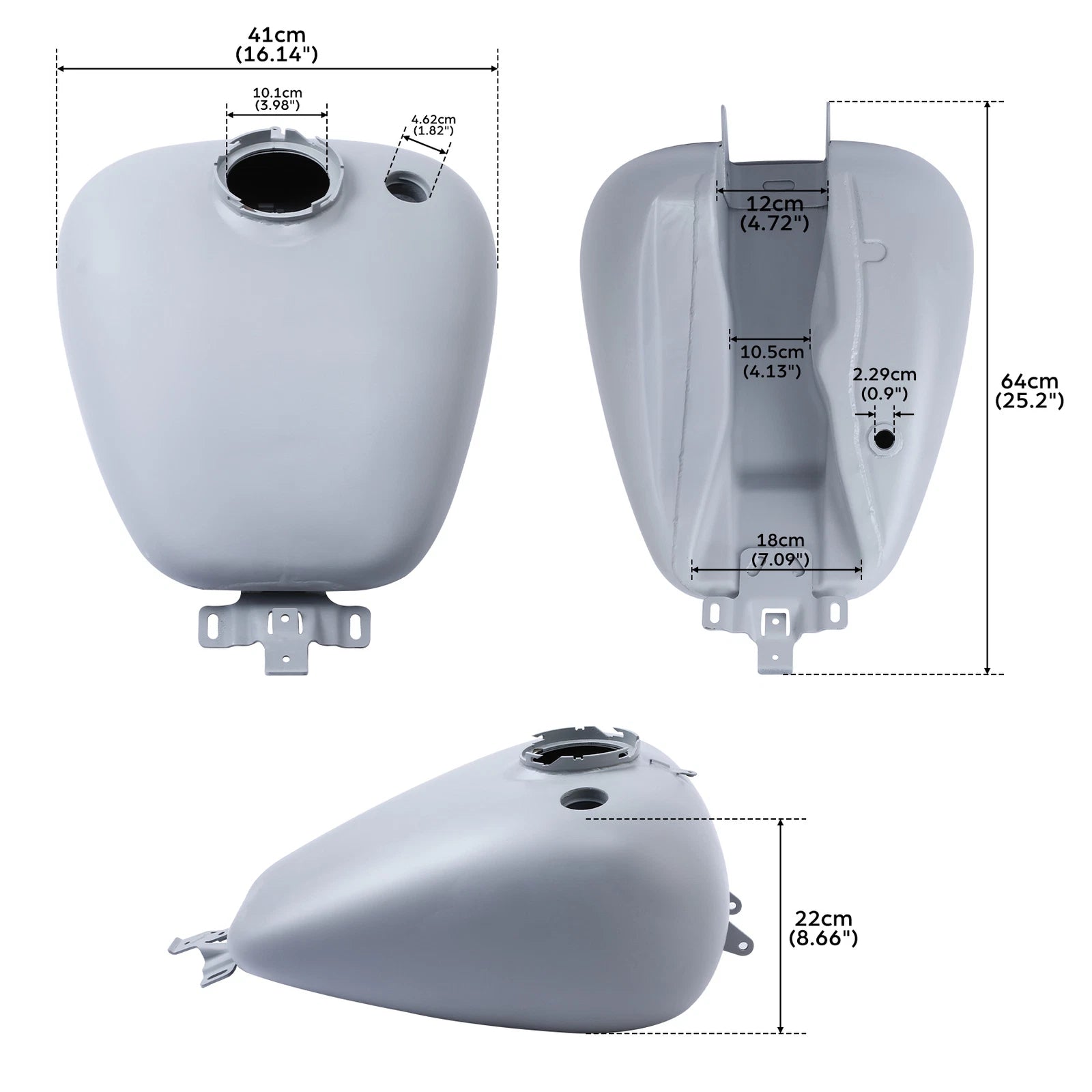 6 Gallon Fuel Gas Tank for Harley Touring CVO Electra Street Glide (2014–2023)