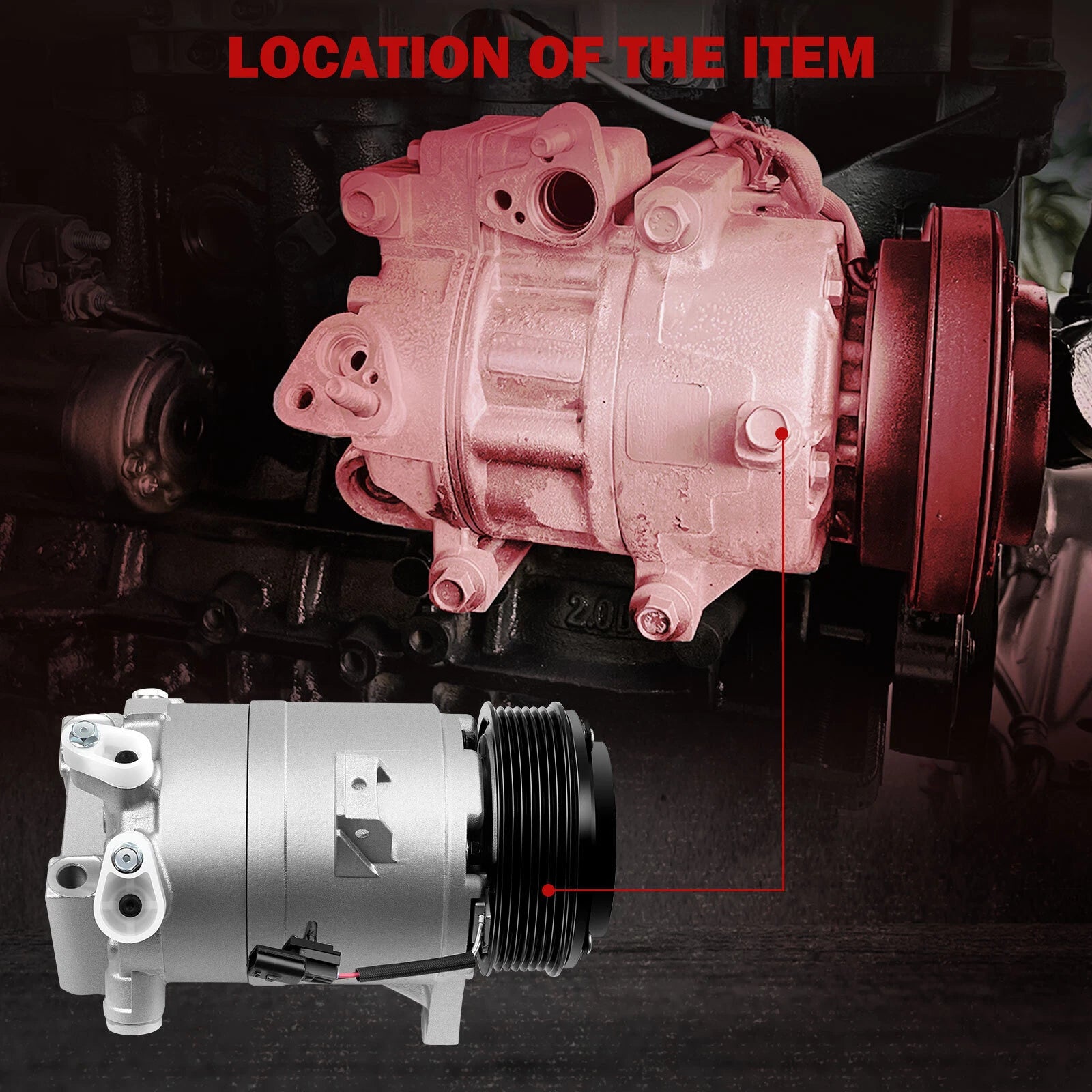 A/C Compressor with Clutch for Nissan Maxima Pathfinder (2009-2013)