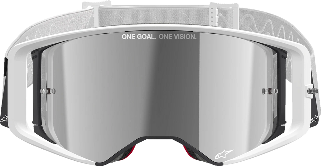Supertech Goggles for AlpineStars (Corp) - White - Silver Mirror Lens