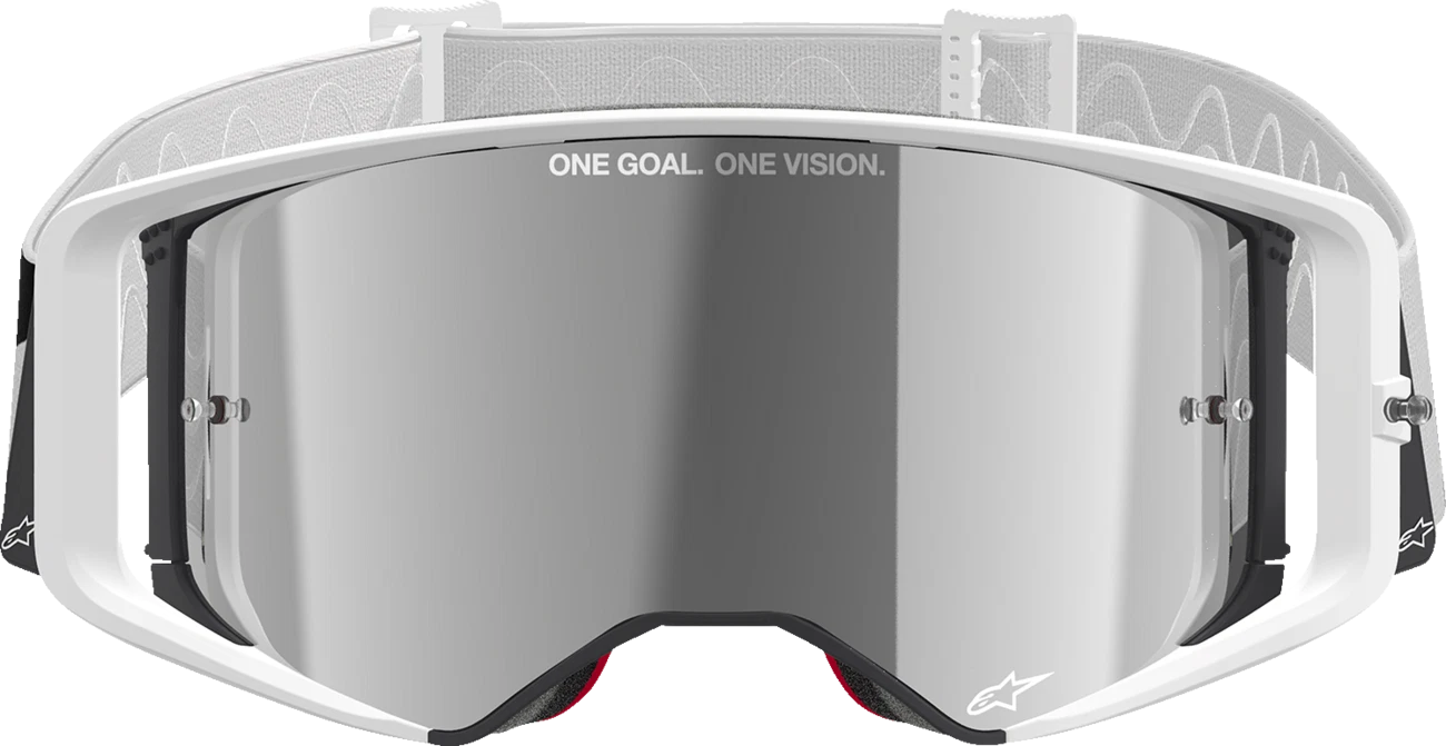 Supertech Goggles for AlpineStars (Corp) - White - Silver Mirror Lens