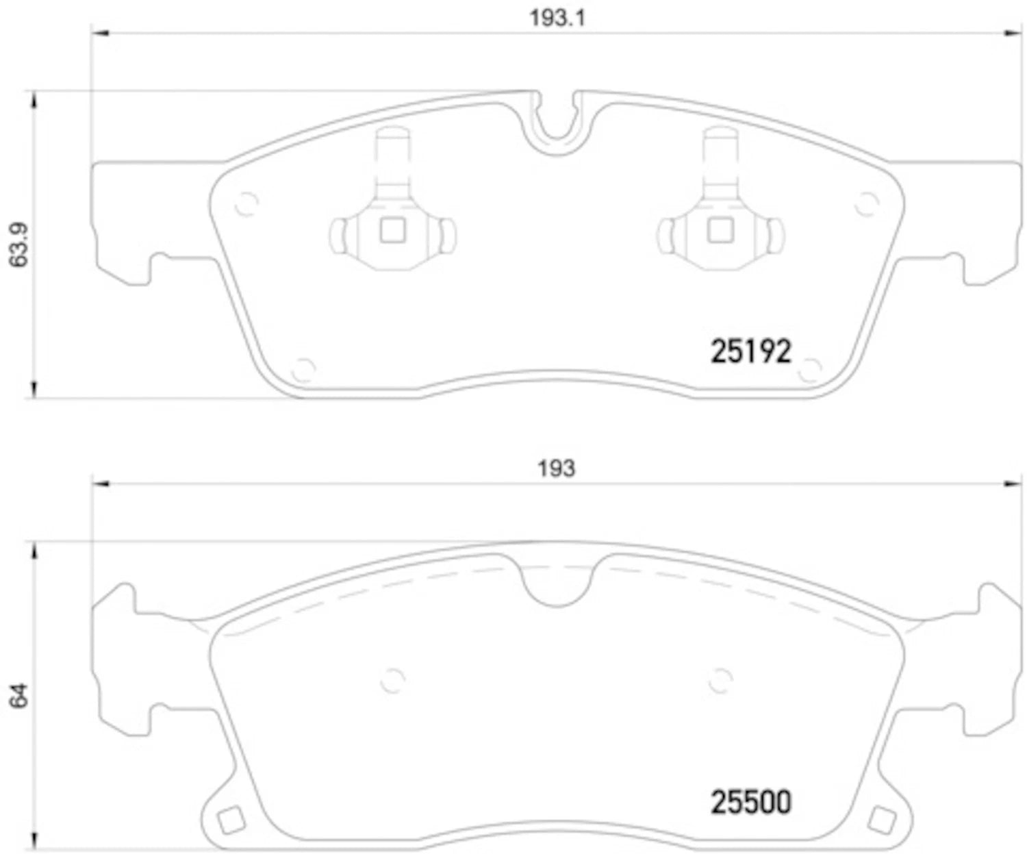 Set of 4 Front Disc Brake Pads for Mercedes-Benz GLE400 (2019) - Hella Pagid 355019701