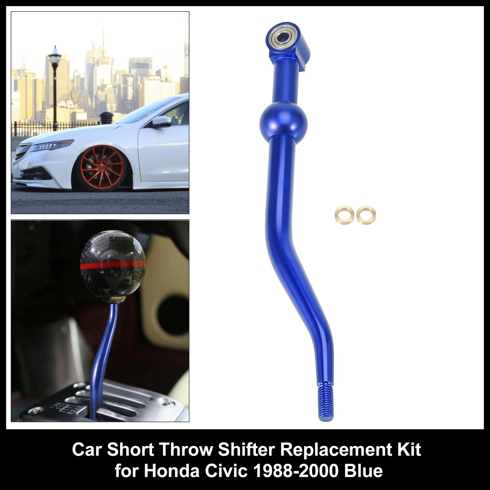 Short Throw Shifter Replacement Kit for Honda Civic CRX (1988–2000) Blue