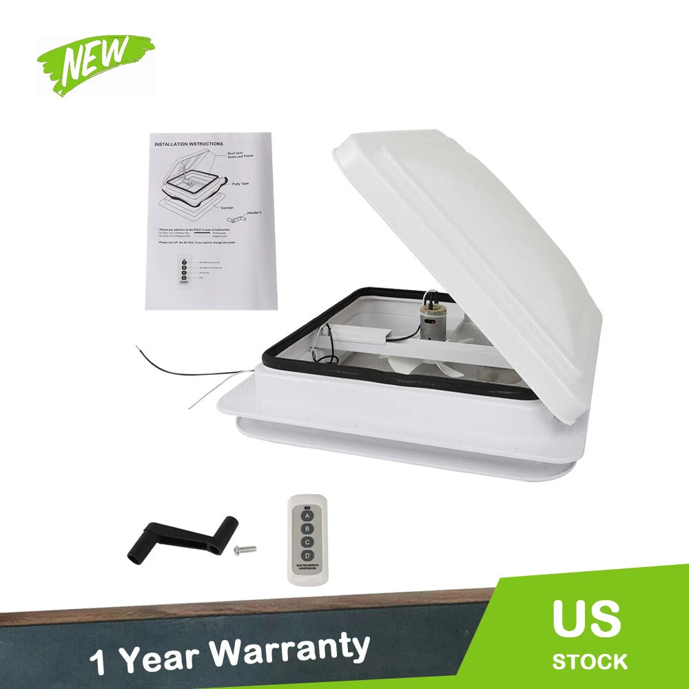 14" Skylight Roof Vent for Caravan Motorhome RV (Remote Control)
