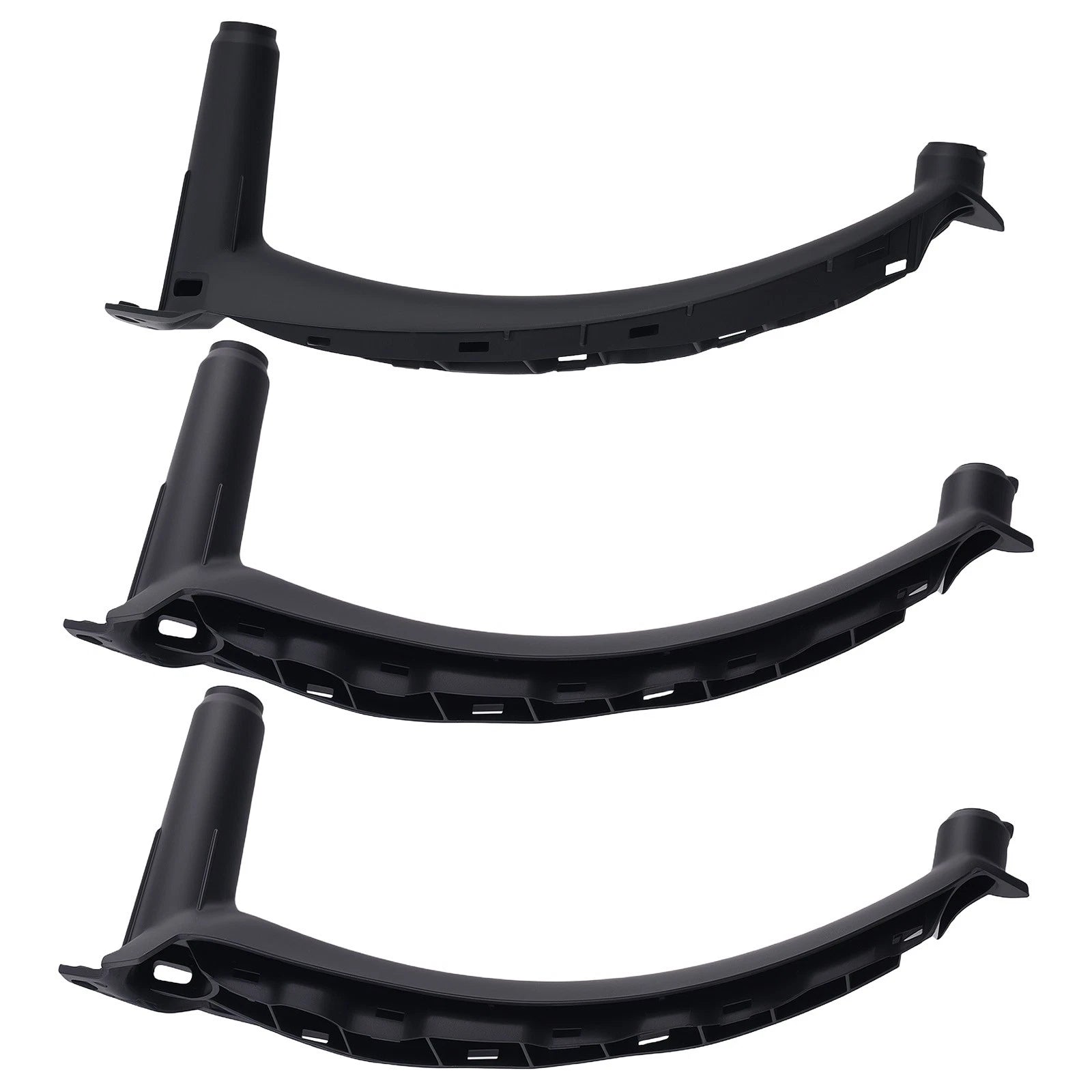 3X Black Door Pull Cover for BMW X5 E70 X6 E71 35ix 40ix (2008–2014) ABS