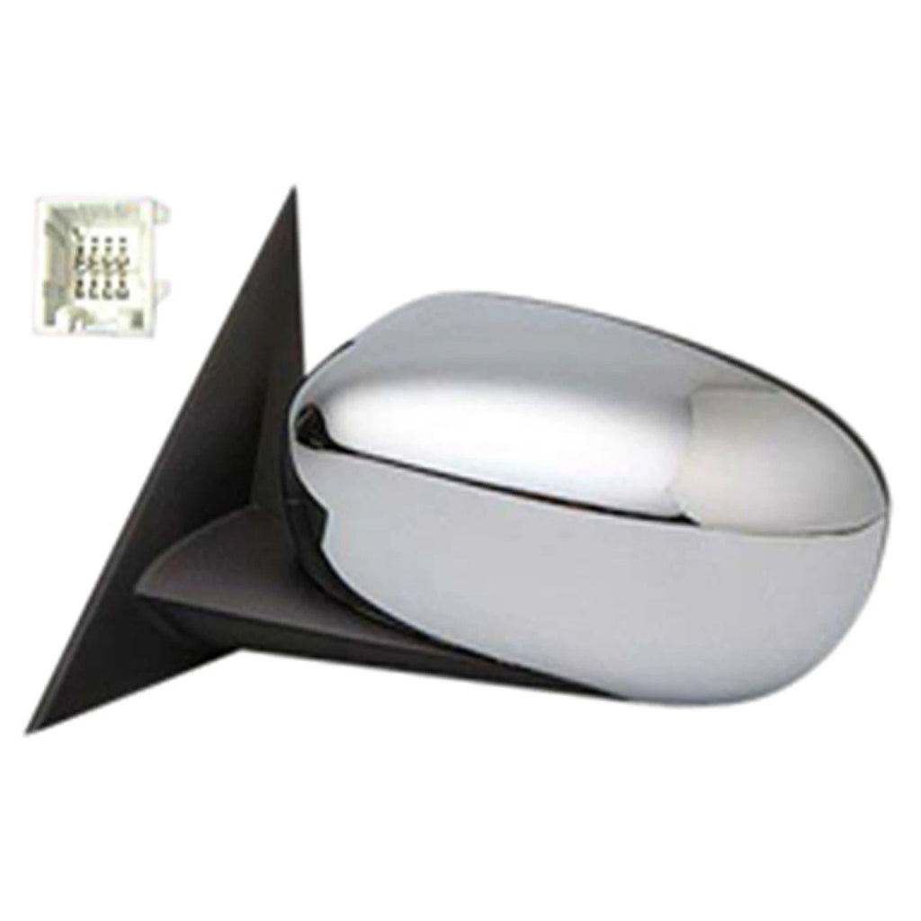 Replacement Chrome Driver Side Power Door Mirror w Heated Glass for Toyota