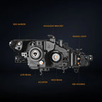 Projector Headlights for Nissan Murano (2009–2014) Black Housing