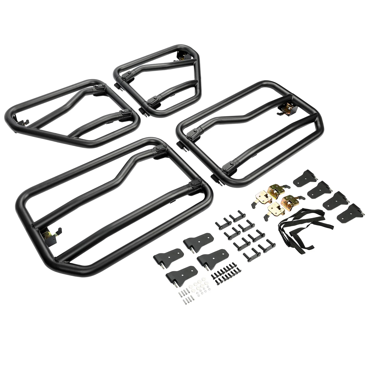 Set of 4 Steel Tube Half Doors for Jeep Wrangler JL & Gladiator JT (2018–2024)