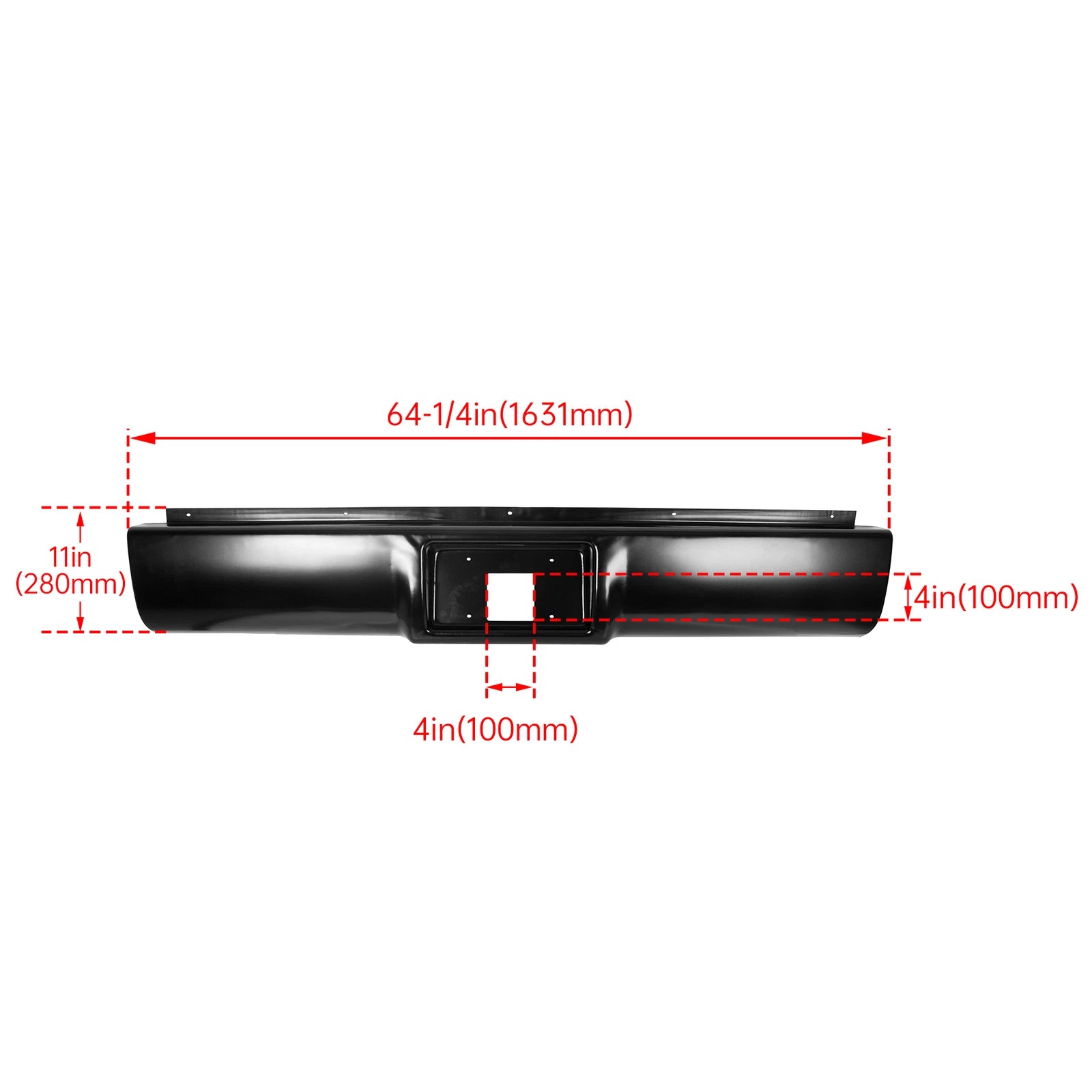 Rear Bumper Roll Pan for Chevy Silverado GMC C/K1500 (1988–1998)