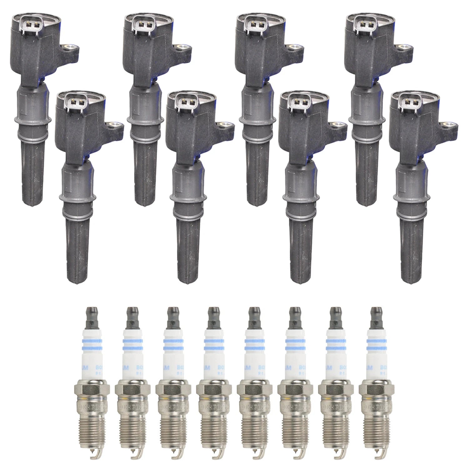 Set of 8 Ignition Coils & Spark Plugs for Ford Explorer F-150 F250 V8
