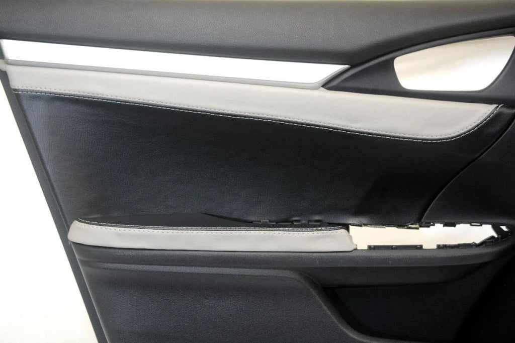 Front Insert Door Leather for Honda Civic (2016–2020) Black & Gray