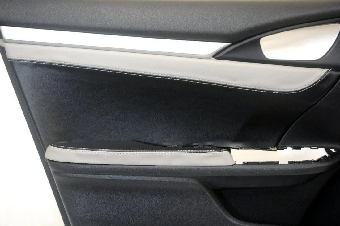 Front Insert Door Leather for Honda Civic (2016–2020) Black & Gray