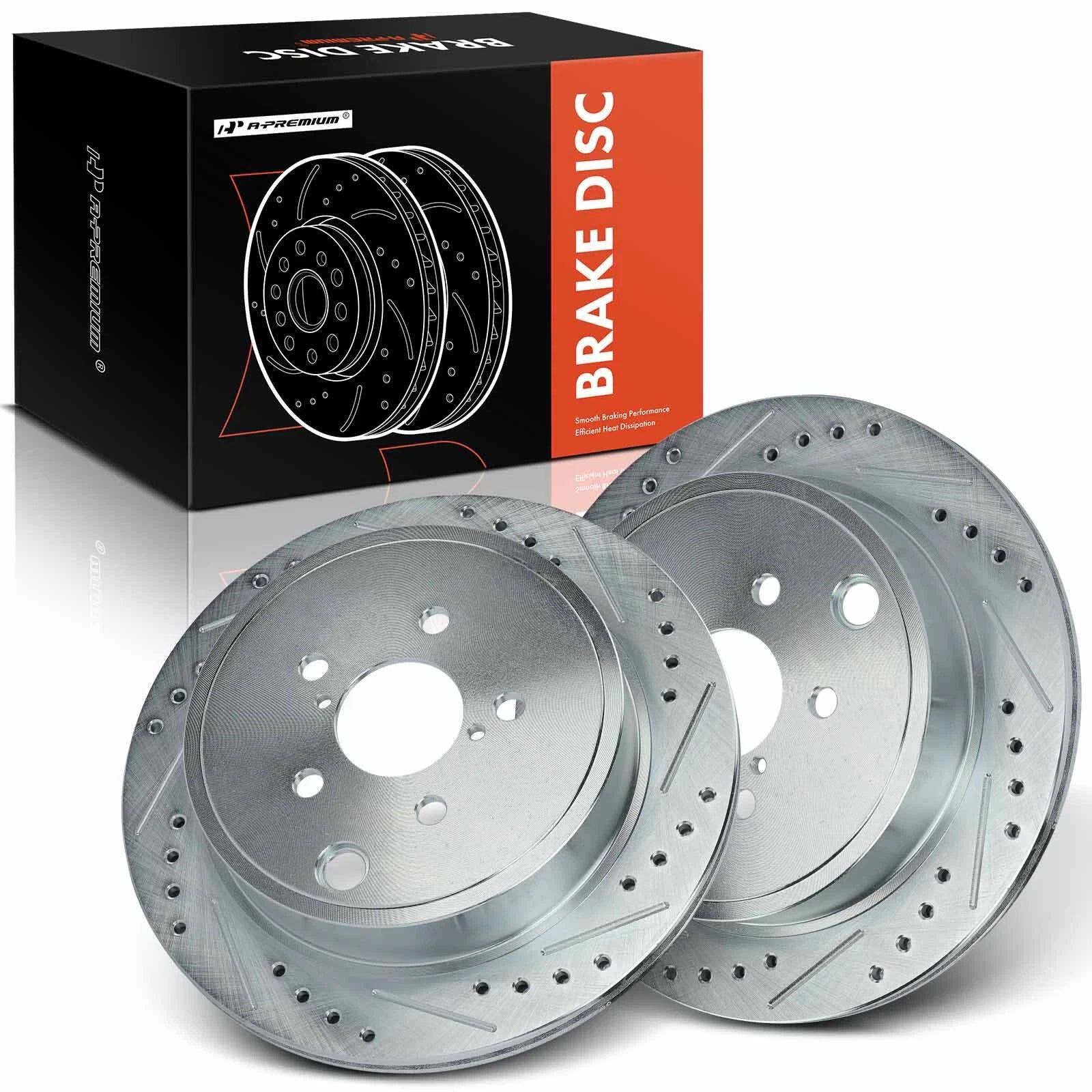Rear Drilled Brake Rotors for Subaru Outback, Legacy (2010–2014)