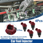 Set of 4 Fuel Injector Nozzles for Nissan 240SX 2.4L L4 (1991–1998) 16600-53J00