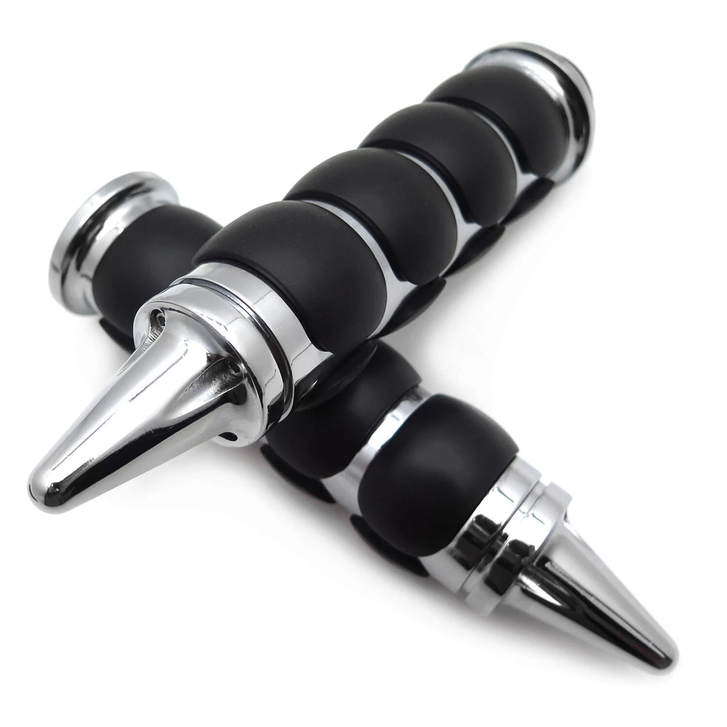 1 Pair 1" Chrome Handlebar Grips for Harley Davidson XL (2000–2023)