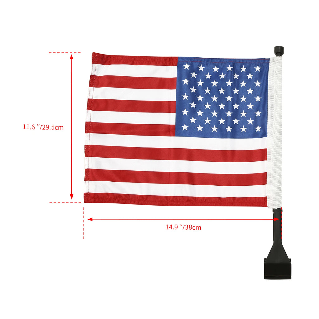 2X American Flags Pole Mount for Harley Touring Street Electra Road Glide