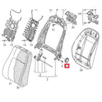 Front Seat Backrest Adjustment Knob for Audi, VW, Seat, Skoda