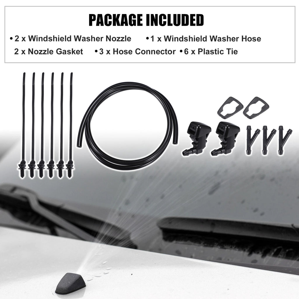 Set of 2 Windshield Washer Nozzles No.BT4Z17603A for Ford Edge (2012–2014)