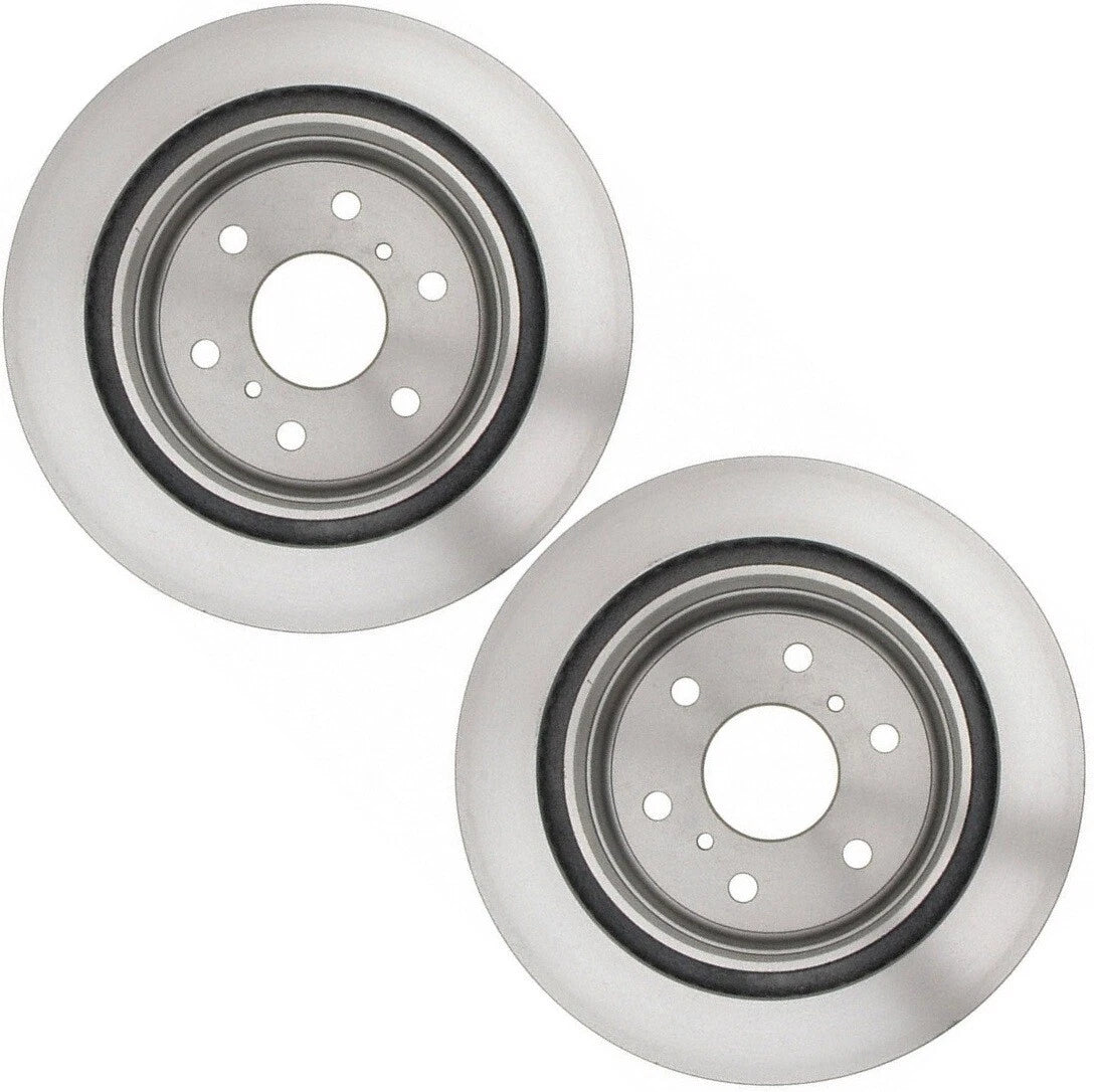 Set of 2 Vented Rear Brake Rotors 345mm for Chevy Cadillac GMC