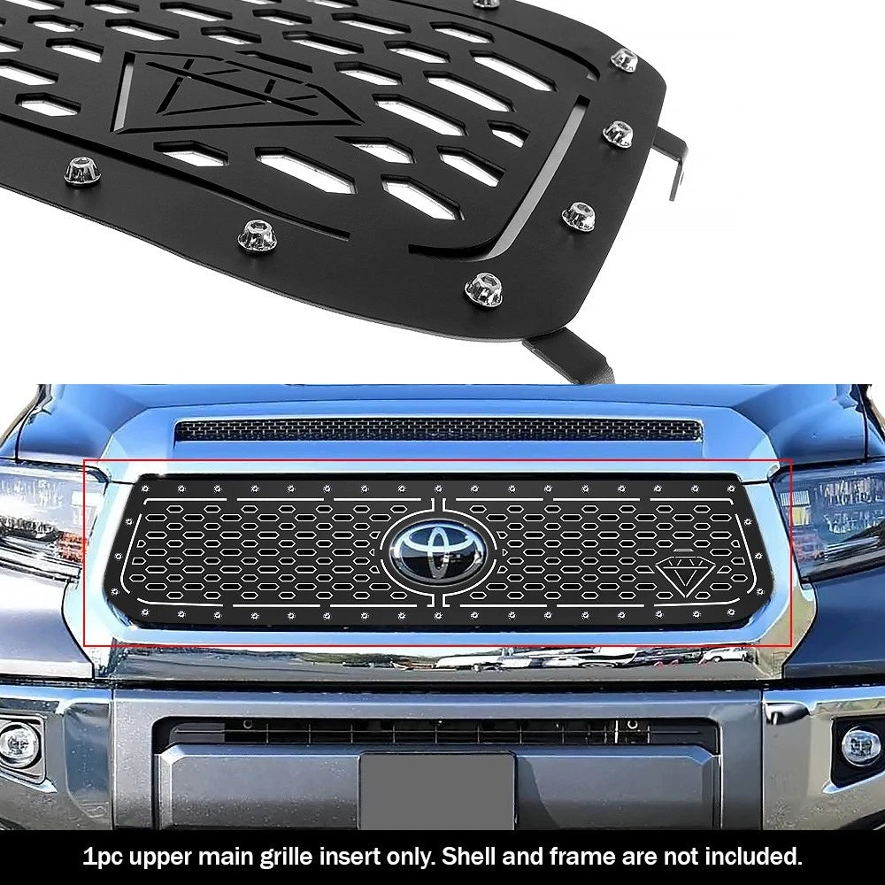 Stainless Black Sheet Grille Insert for Toyota Tundra (2018-2019)