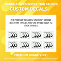 Gloss Sports Black Wheel Delete Chrome Vinyl Sticker for Honda Accord (2018–2022)