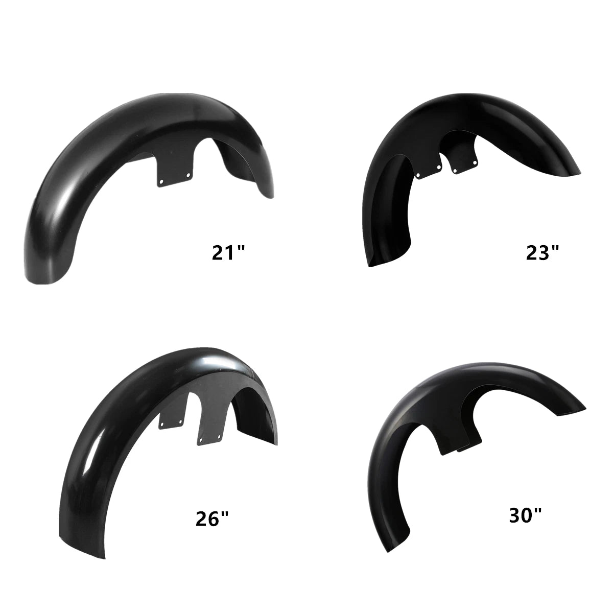 21" 23" 26" 30" Wheel Wrap Front Fender for Harley Touring (2014–2023)