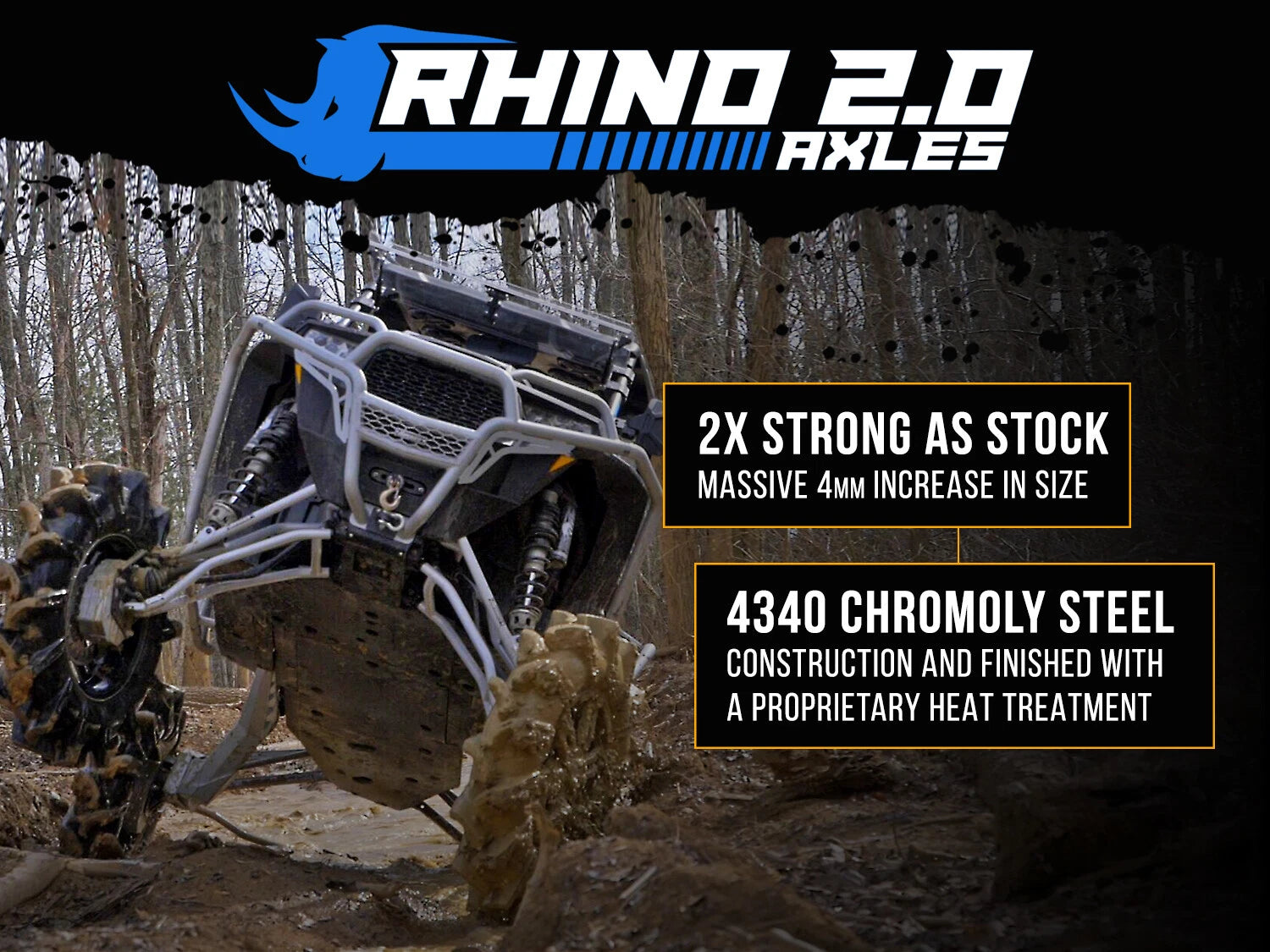 SuperATV Heavy Duty Rhino 2.0 Axle for Polaris RZR XP 1000 (2014–2023)