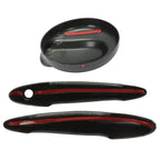 Carbon Effect Gas Tank Cap & Door Handle Covers for MINI Cooper S (2007-2013)