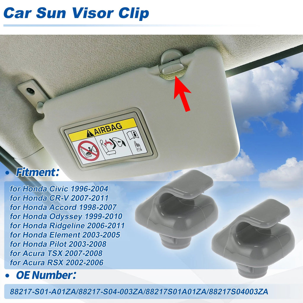 Sun Visor Clip for Honda Civic (1996–2004) Gray No. 88217-S01-A01ZA/88217-S04-003ZA