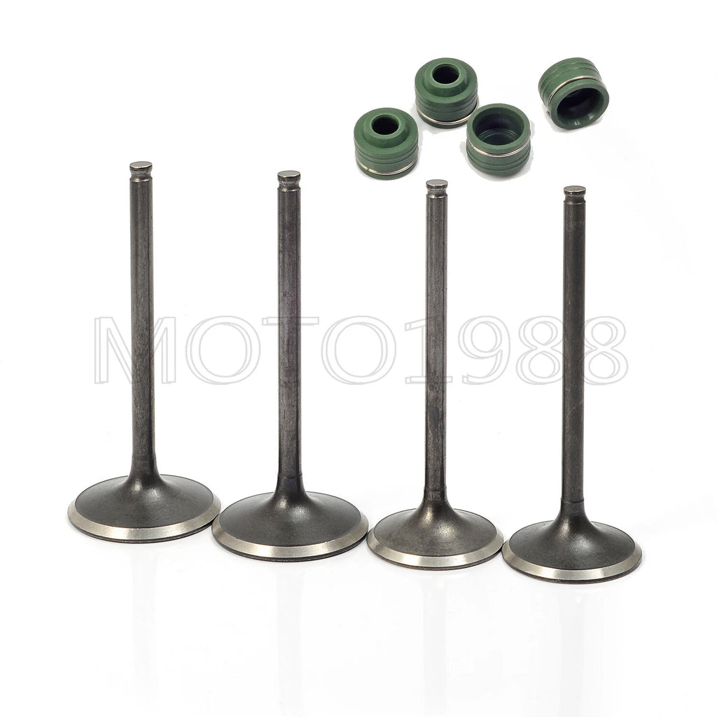 Set of 8 Intake Exhaust Valves & Seals for Honda CRF450R (2002–2006)