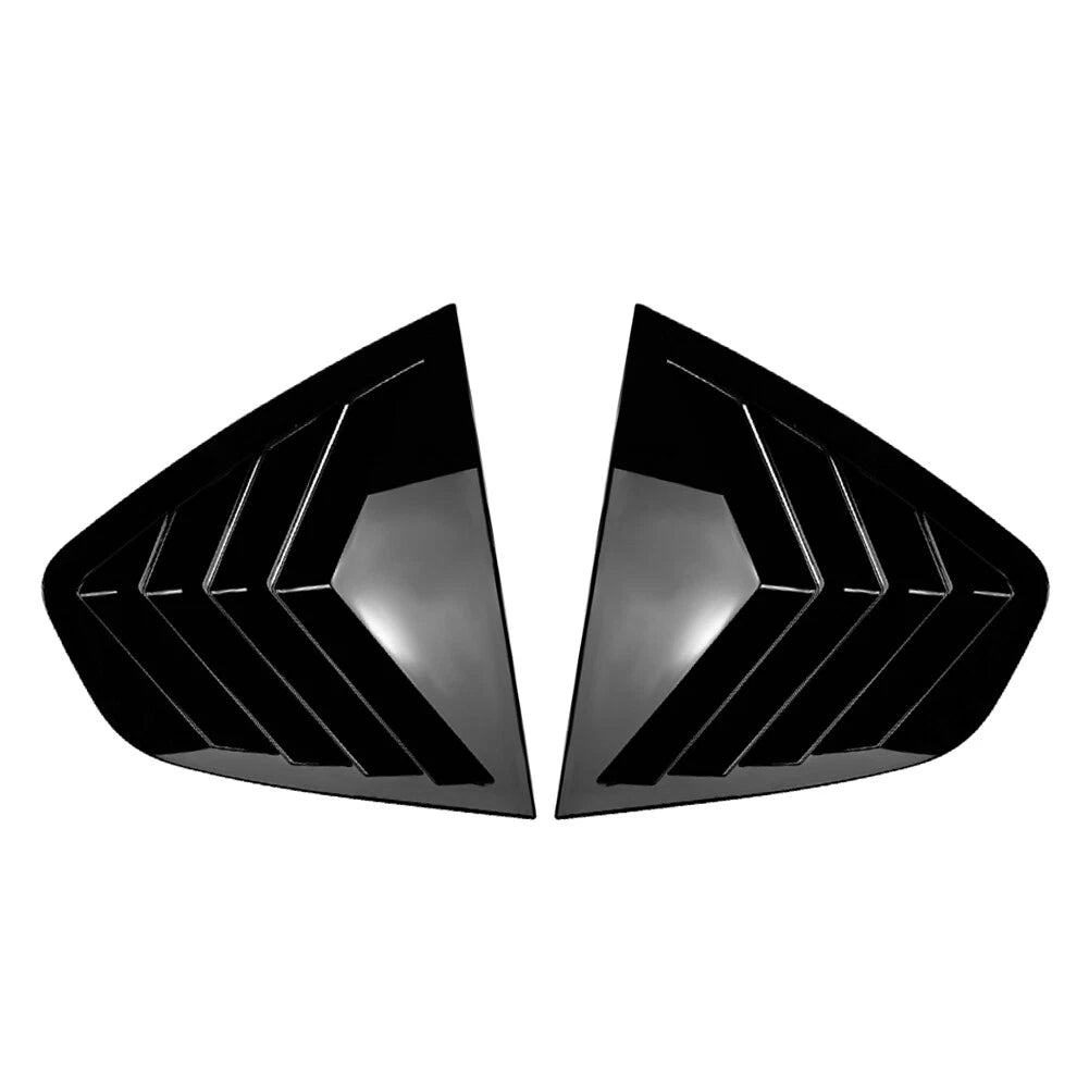 Glossy Black Rear Window Louver Shutter Cover Trim for Alfa Romeo Giulia (2015–2024)