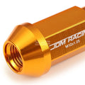 20 PCS Open End M12x1.25 50mm Tall Orange Universal JDM Lug Nut + Lock Key