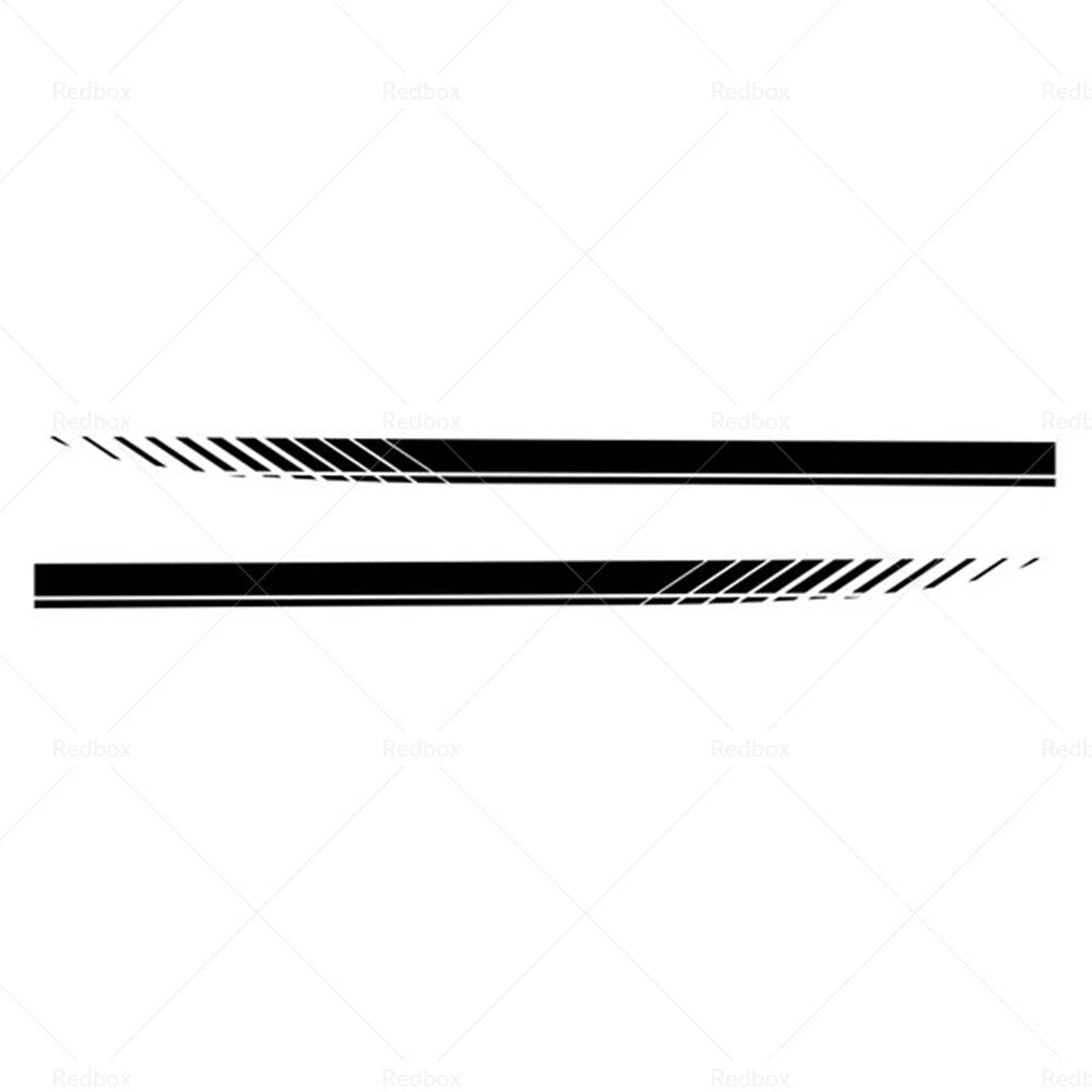 Racing Plaid Side Door Fender Skirt Stripes Decals for