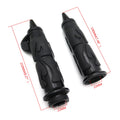 Black Flame Spike Handle Bar Grip 22mm for Honda Suzuki Kawasaki (Y)
