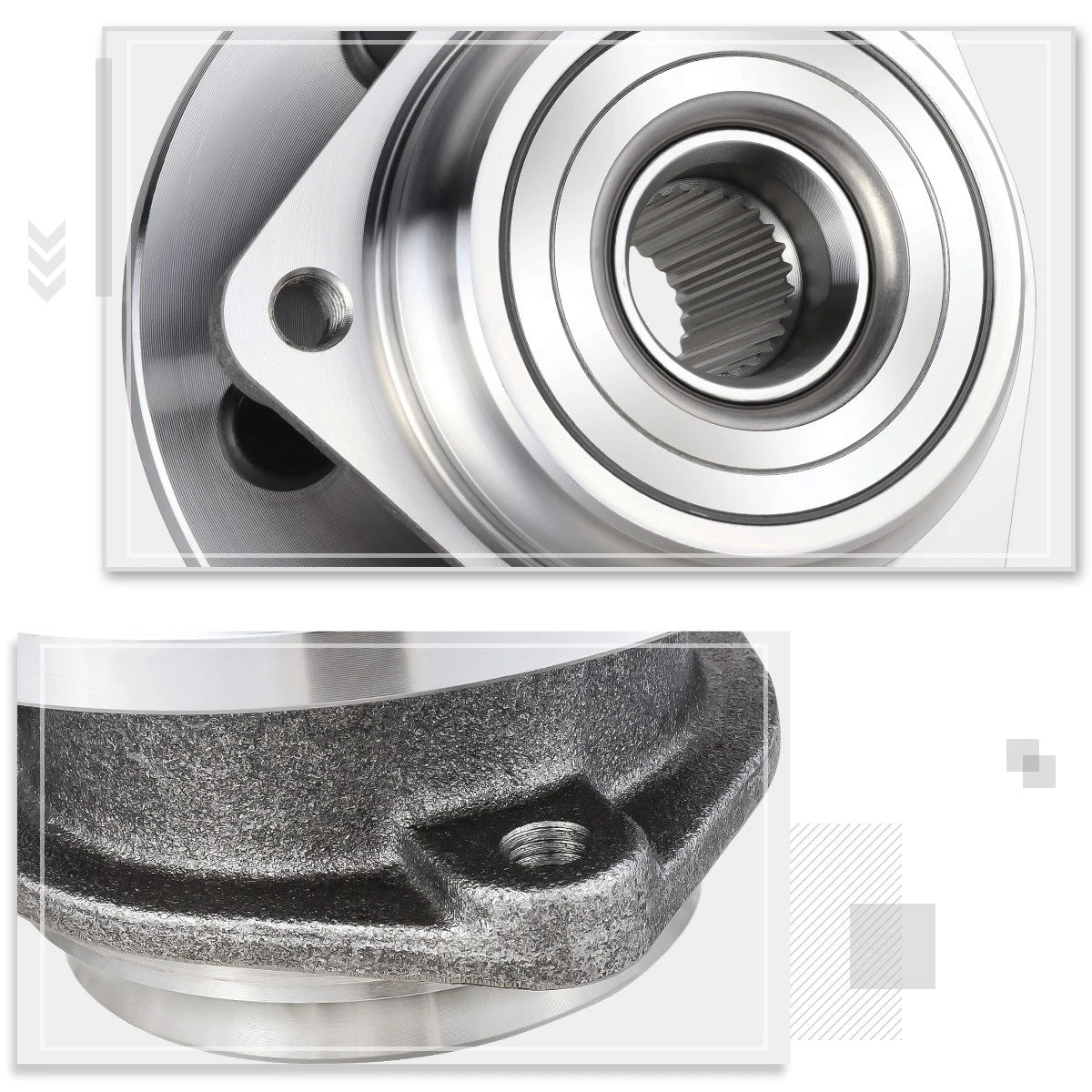 Front Wheel Hub Bearing Assembly Kit for Jeep Cherokee/Comanche/Wrangler (1989–1999)