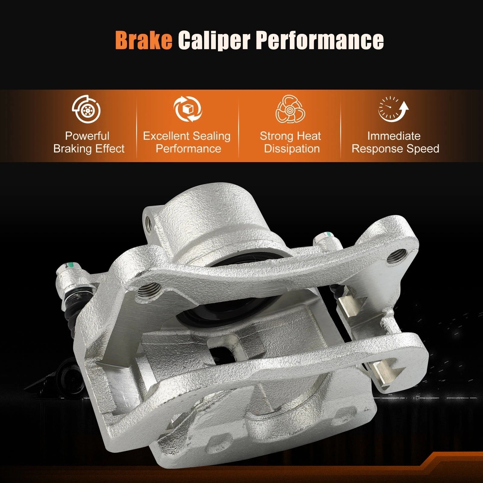 Front Pair Brake Calipers with Bracket for Chrysler 200 (2015-2016)