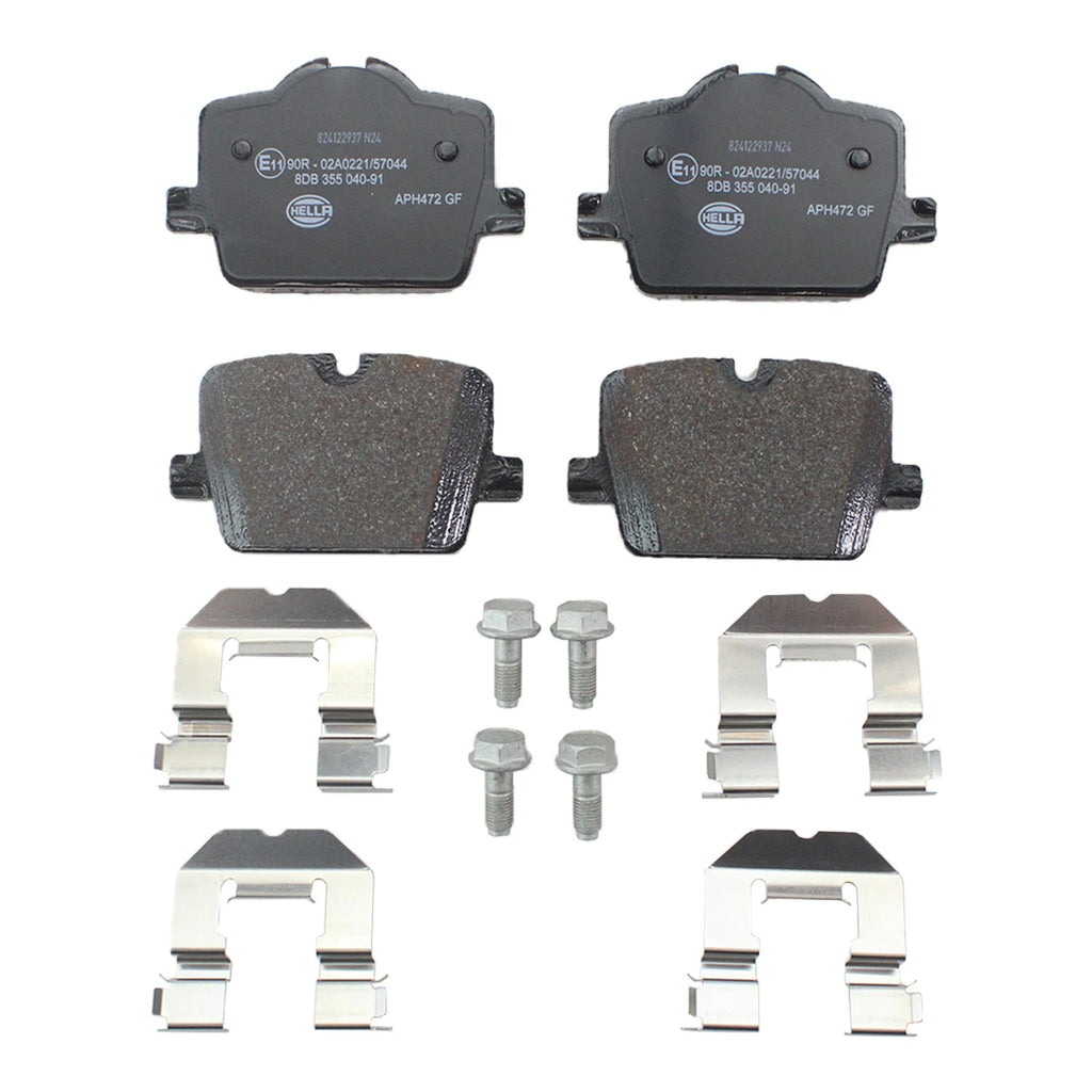 Set of 4 Hella Pagid Rear Disc Brake Pads for BMW G42 G20 G22 G29 Z4, Toyota MkV A90