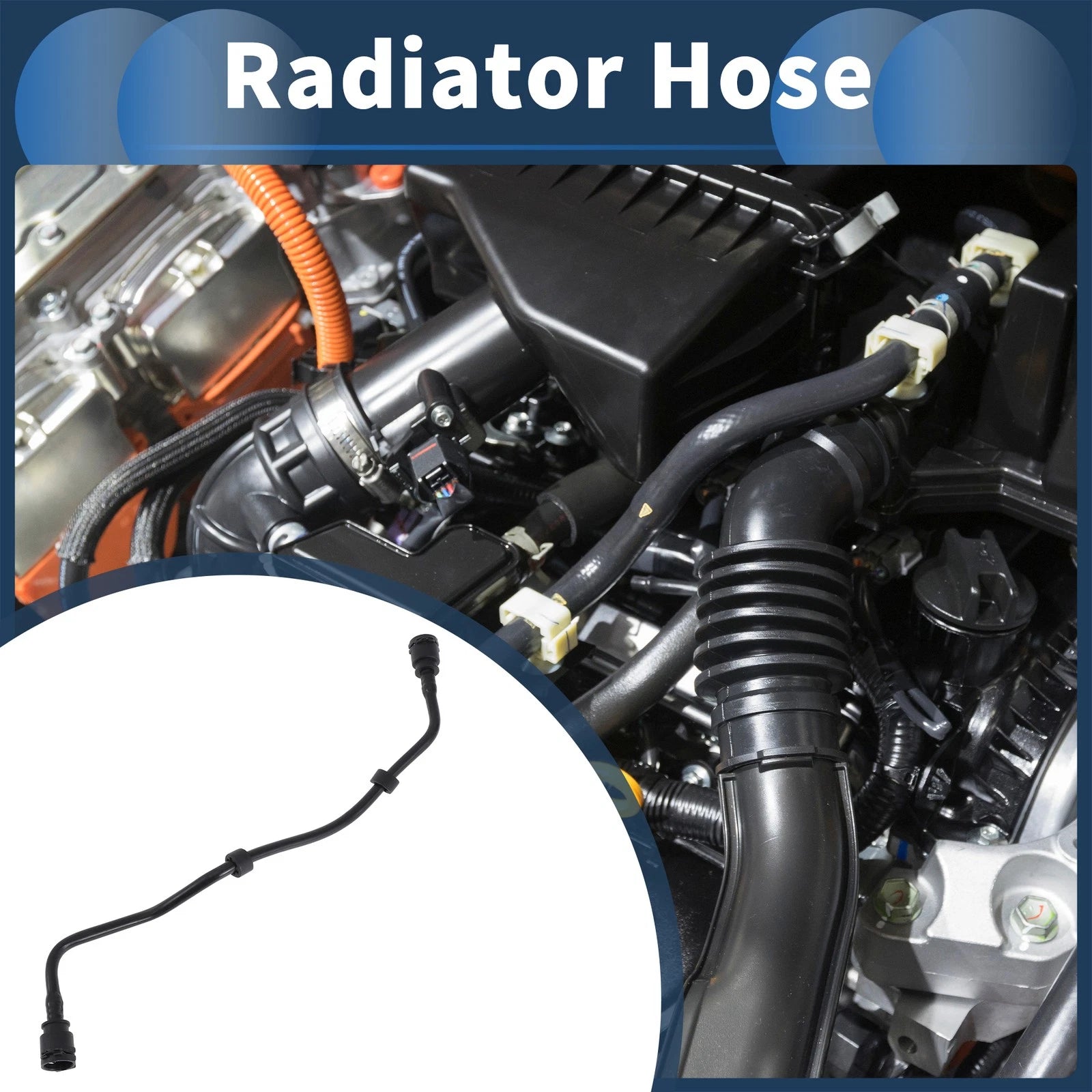 Radiator Hose for BMW M550i xDrive 2018-2019 (17128602668) Plastic Black