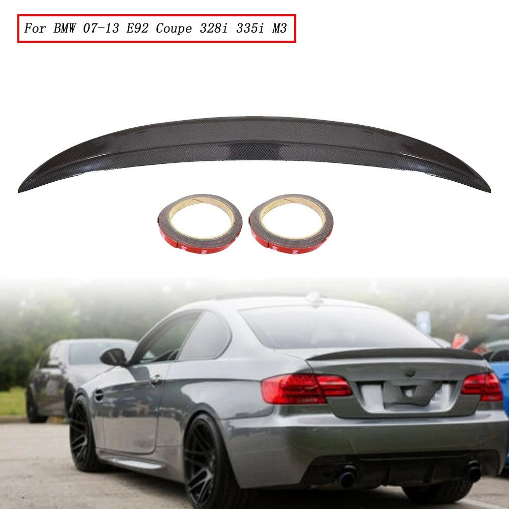 Carbon Fiber Rear Spoiler Wing for BMW E92 328i 335i M3 (2007–2013)