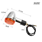 2X Chrome Bullet Lamp Turn Signal Blinker Lights for Motorcycle