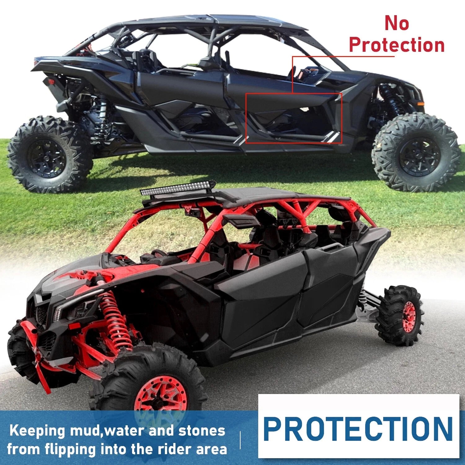 Lower Door Panel Inserts Kit for Can Am Maverick X3 Max (2017–2025) #715003751