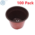 Set of 100 Plastic Seedling Pots for Plant Growth